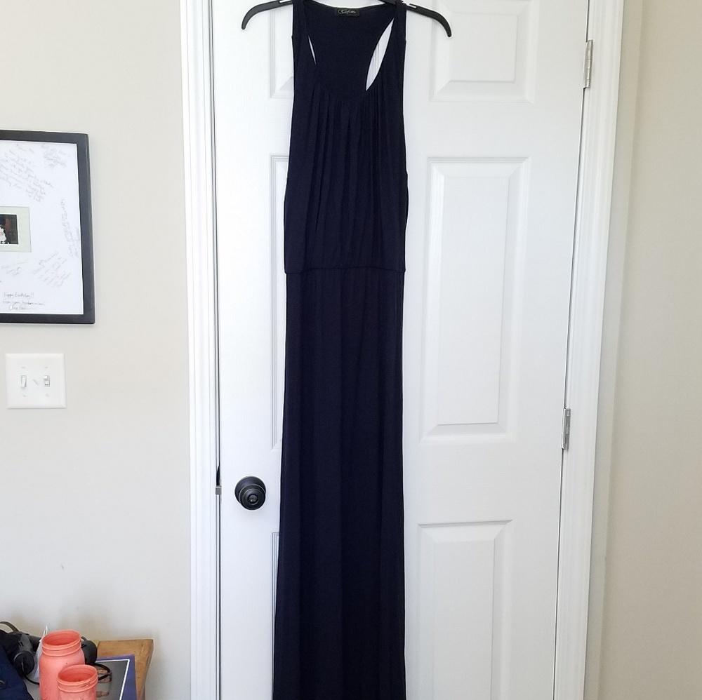 Navy blue maxi dress